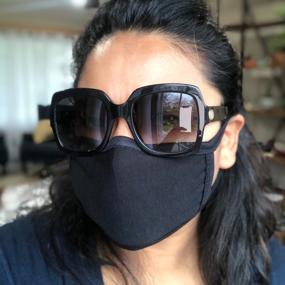 Black cotton face masks